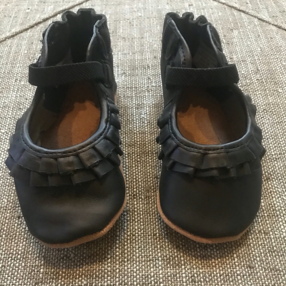 Robeez Soft Sole Black Shoes 12-18 months